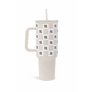NEW NY Yankees 40oz Tumbler Cup Handle Straw Insulated MLB Game Day Gift Luxe